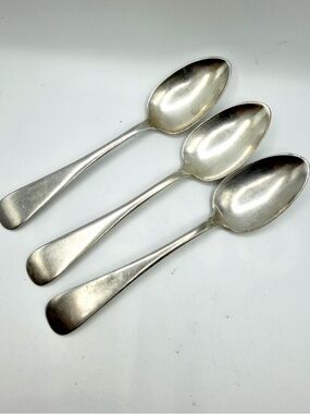VTG 1847 Rogers Bros Silverplate Spoons - Faneuil Pattern Set of 3